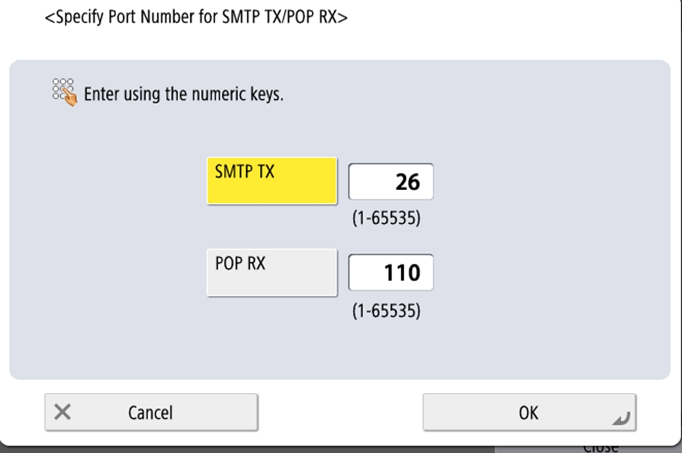 scanner port setup